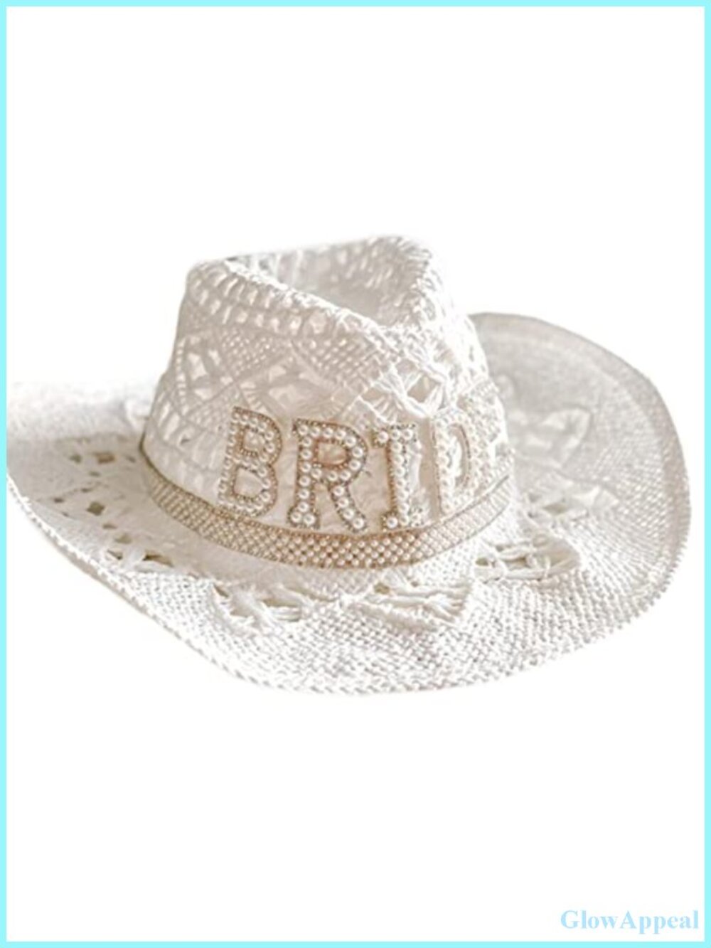 Bride Cowboy Hat Straw Sun Protection Wedding Party